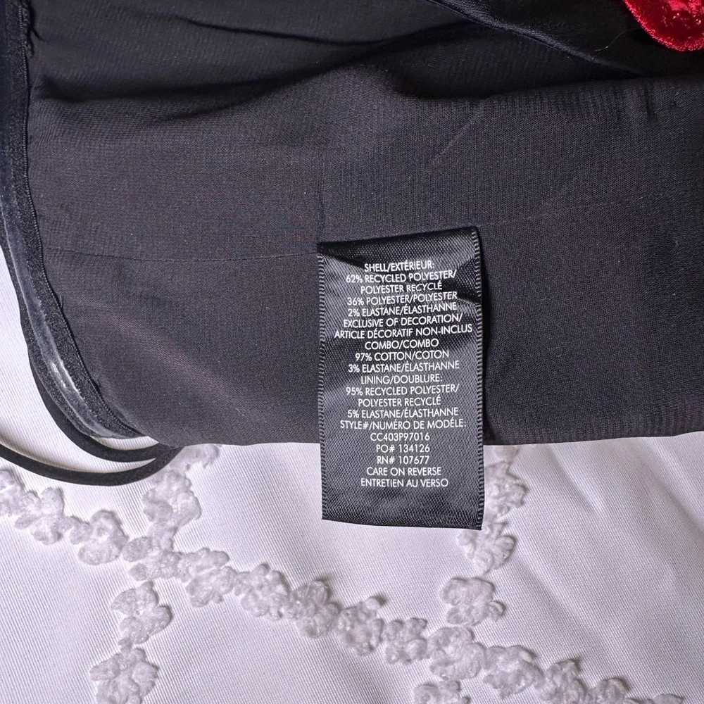 Alice + Olivia Black Top with Red Floral Design - Picture 5 of 7